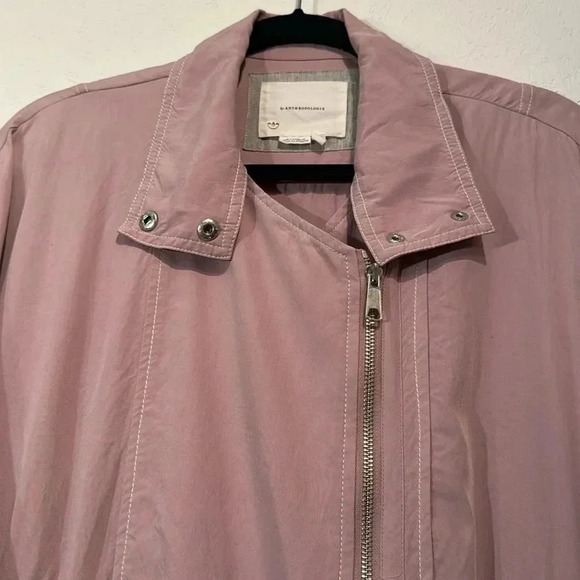 Anthropologie-Danuta Cupro Oversized Utility Jacket Mauve Size XS/S - Picture 7 of 13